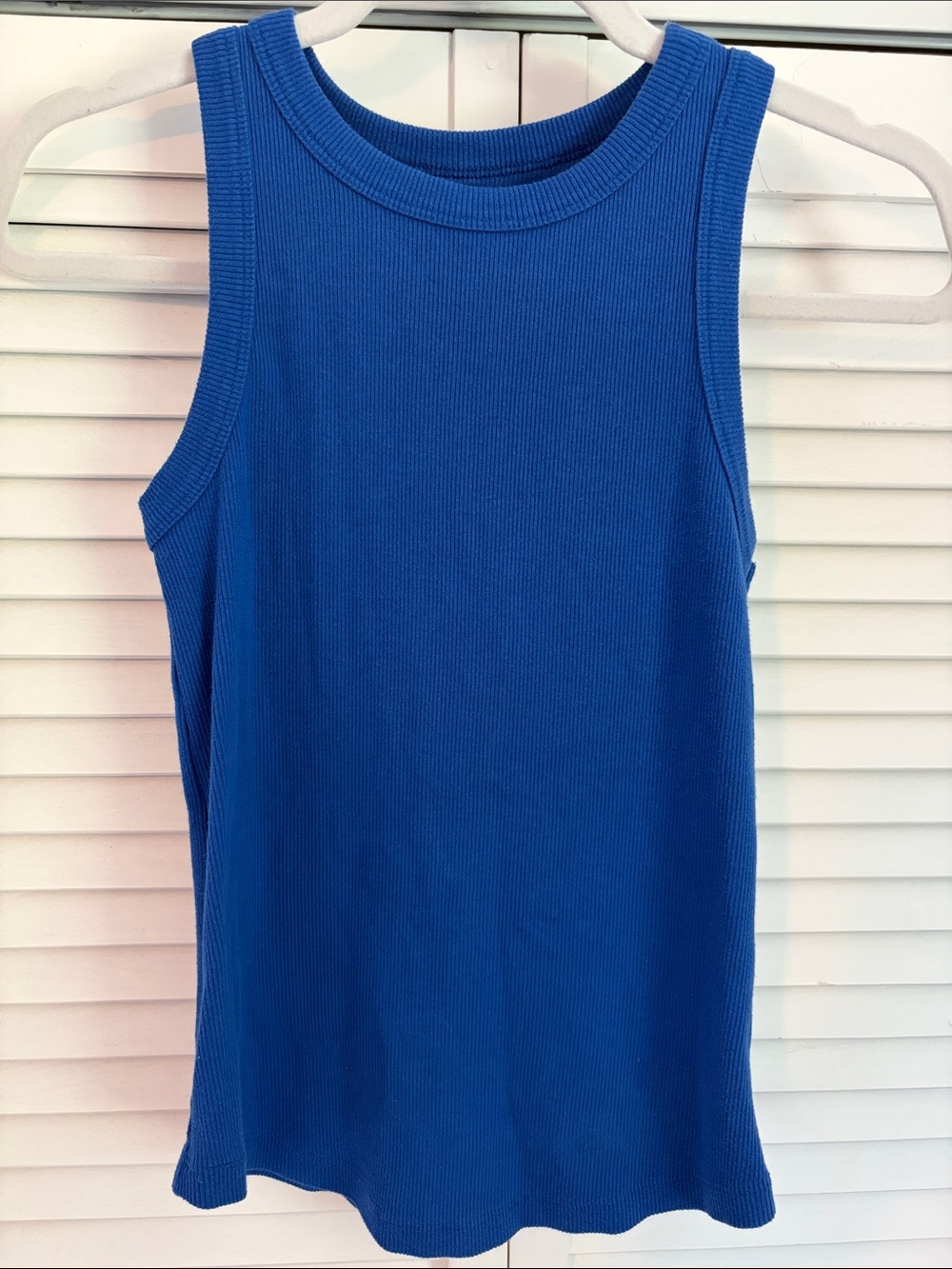 SO Royal Blue Ribbed Tank Top